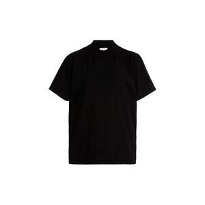 Les Tien Mock-Neck Black Cotton T-Shirt Size S